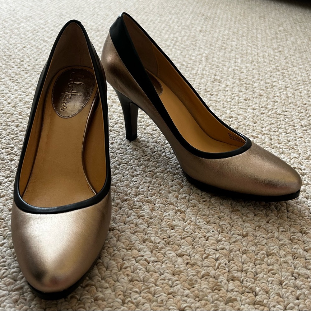 Cole Haan Gold Heels with Nike Air Technology